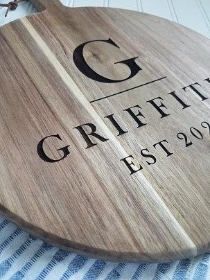 Round Acacia Charcuterie Board
