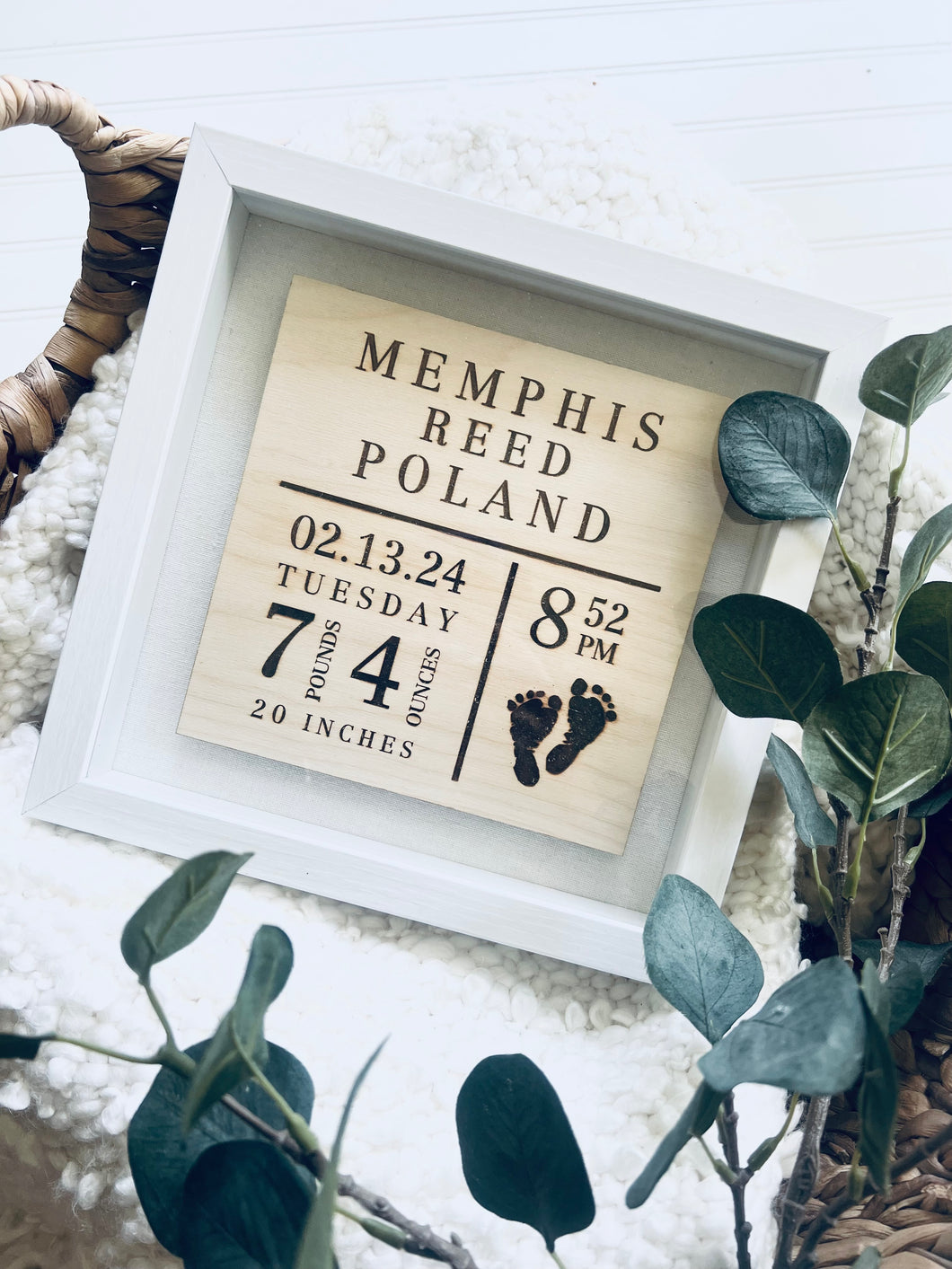 Birth Announcement Shadowbox