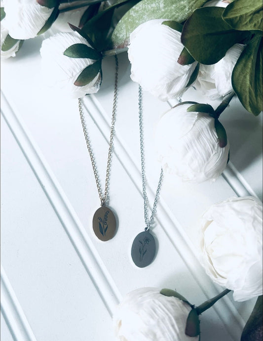 Birth Month Flower Necklace