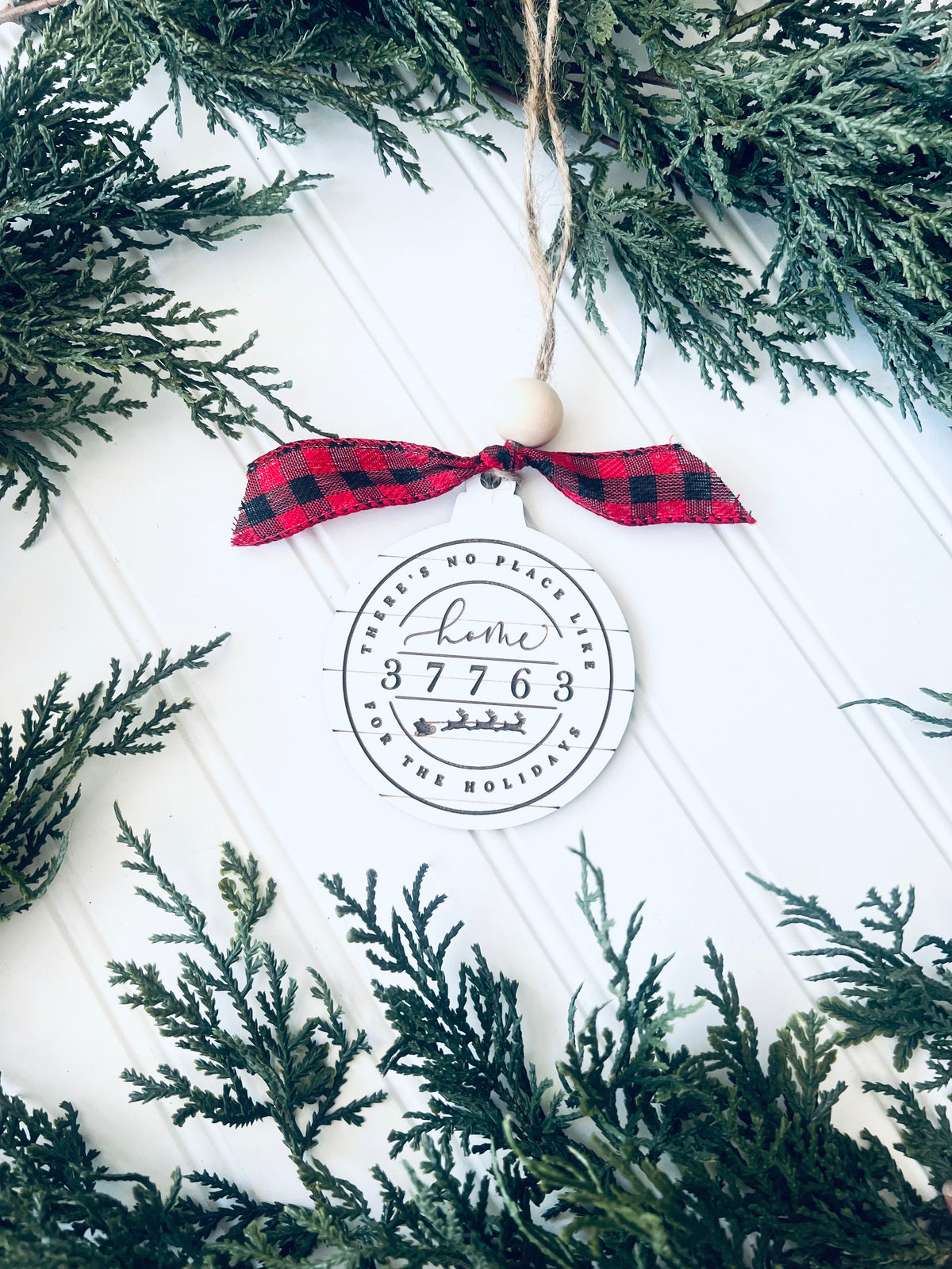 Zip Code Shiplap Ornament