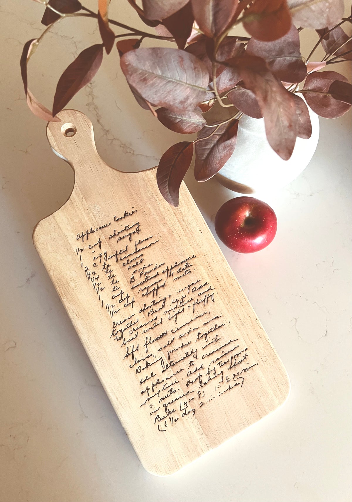 Personalized Handwritten Recipe Cutting Board