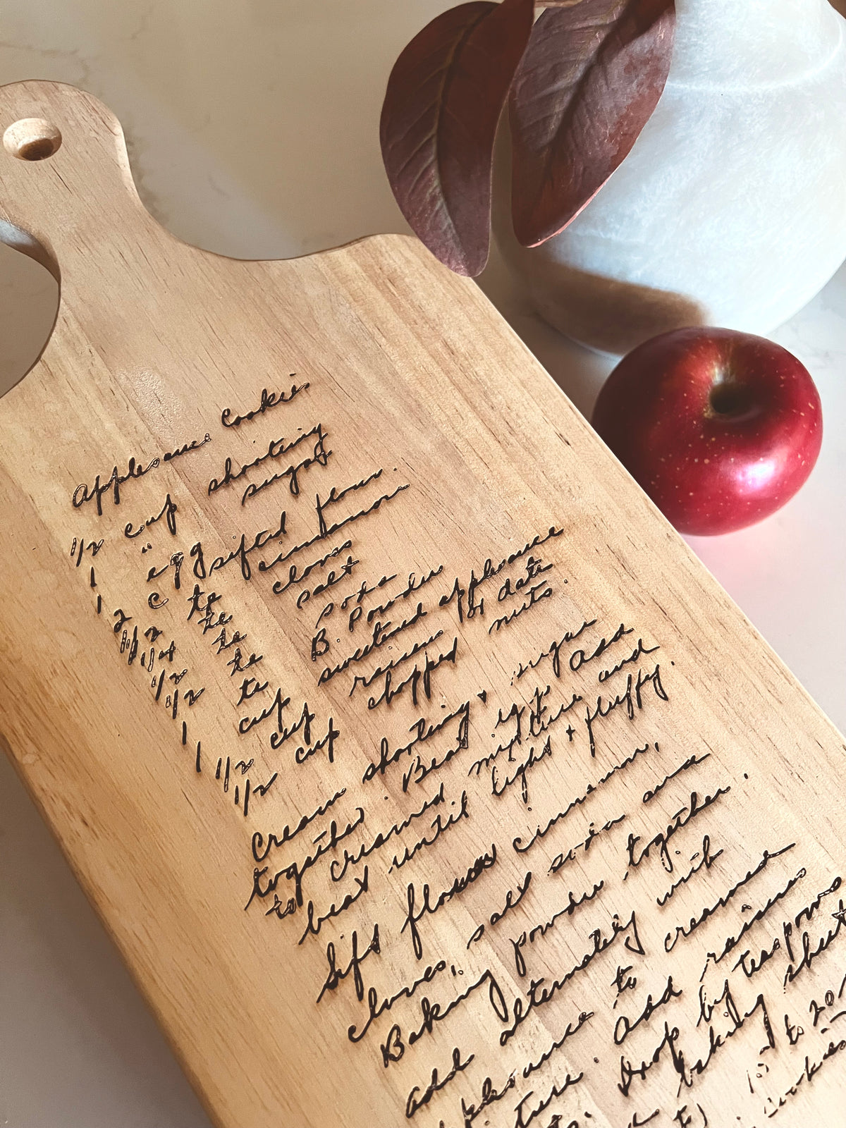 Personalized Handwritten Recipe Cutting Board