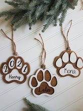 Load image into Gallery viewer, Dog Paw Ornament
