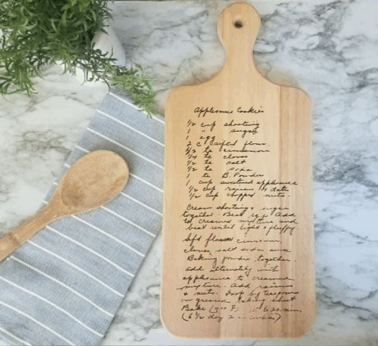 Engraved Handwritten Recipe Board