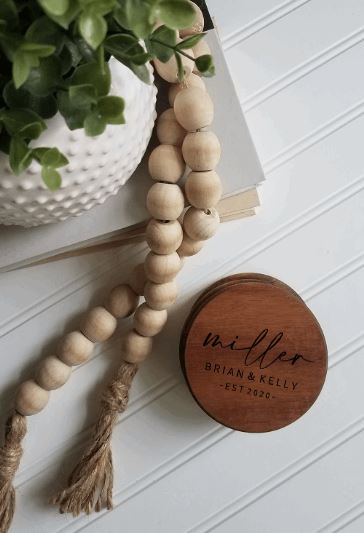 Personalized Acacia Coasters