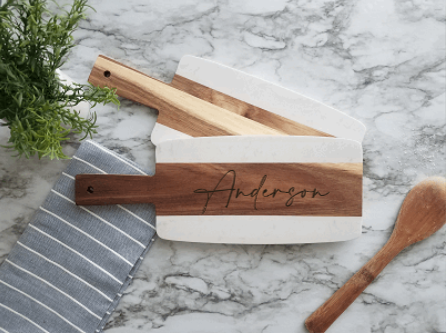Acacia & Marble Charcuterie Board